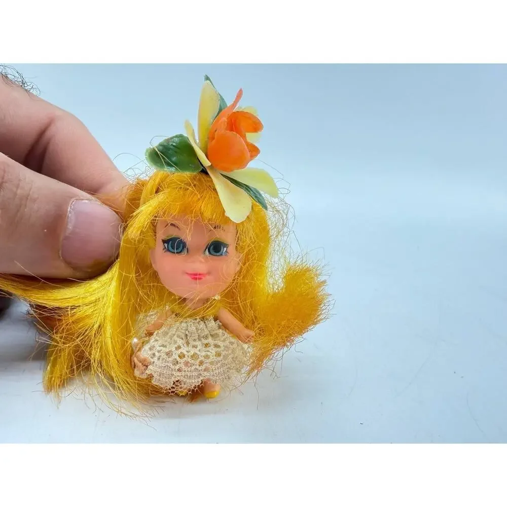 Vintage 1967 Mattel Liddle Kiddle Orange Blossom Doll Bottle